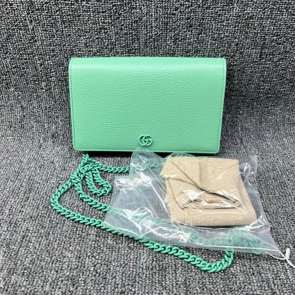 100% Authentic GUCCI Soho Wallet on Chain Leather Shoulder Bag - Picture 1 of 14